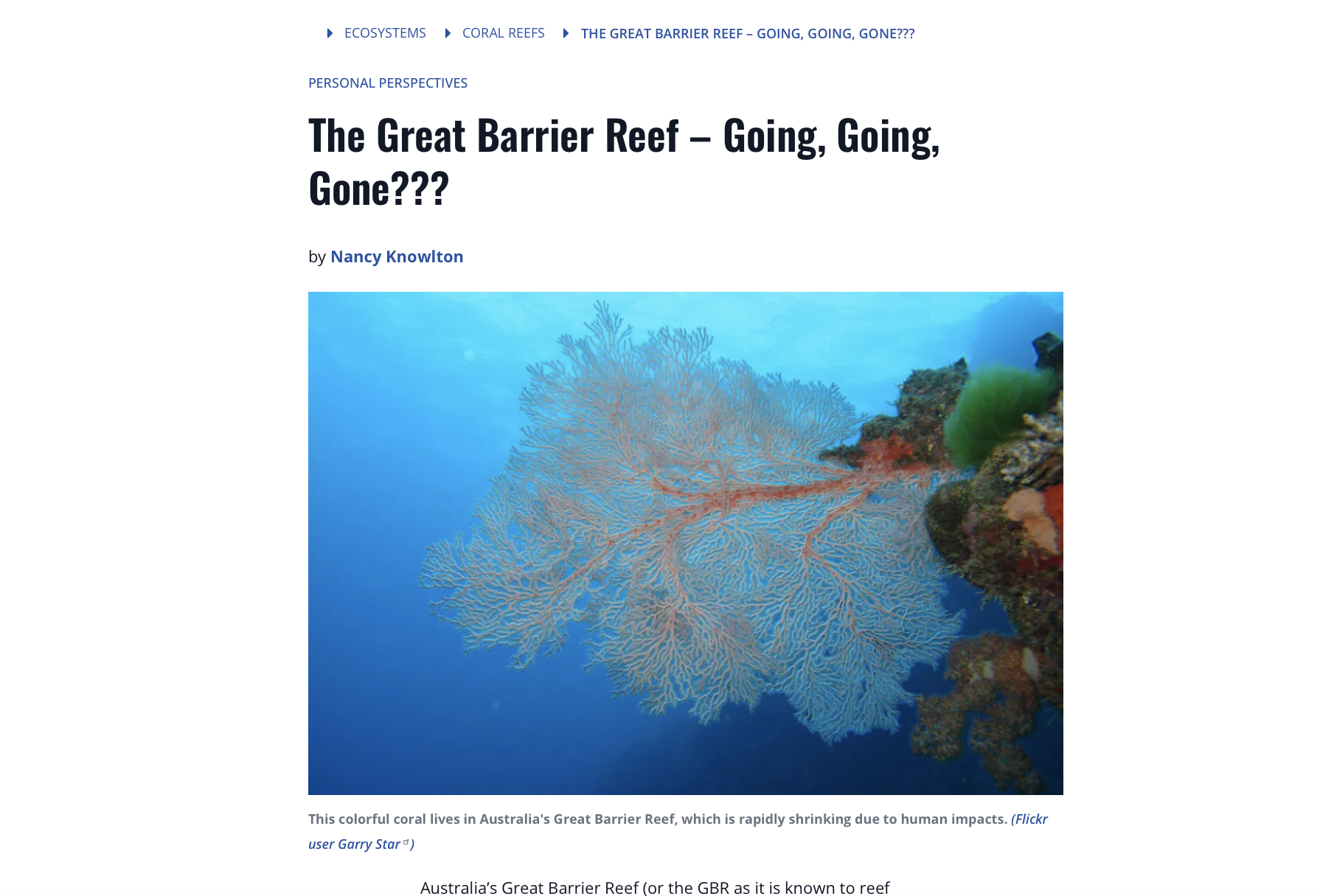 Side-by-side of healthy and bleached coral